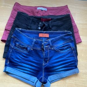 3 SHORTS BUNDLE — 2 pairs sized small, 1 pair sized 5 Juniors — all for 1 deal!